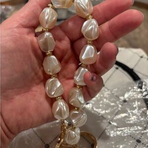 Pearl and Gold Women's bag charm!
